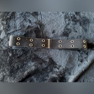 Express Y2K Belt with Silver Eyelets